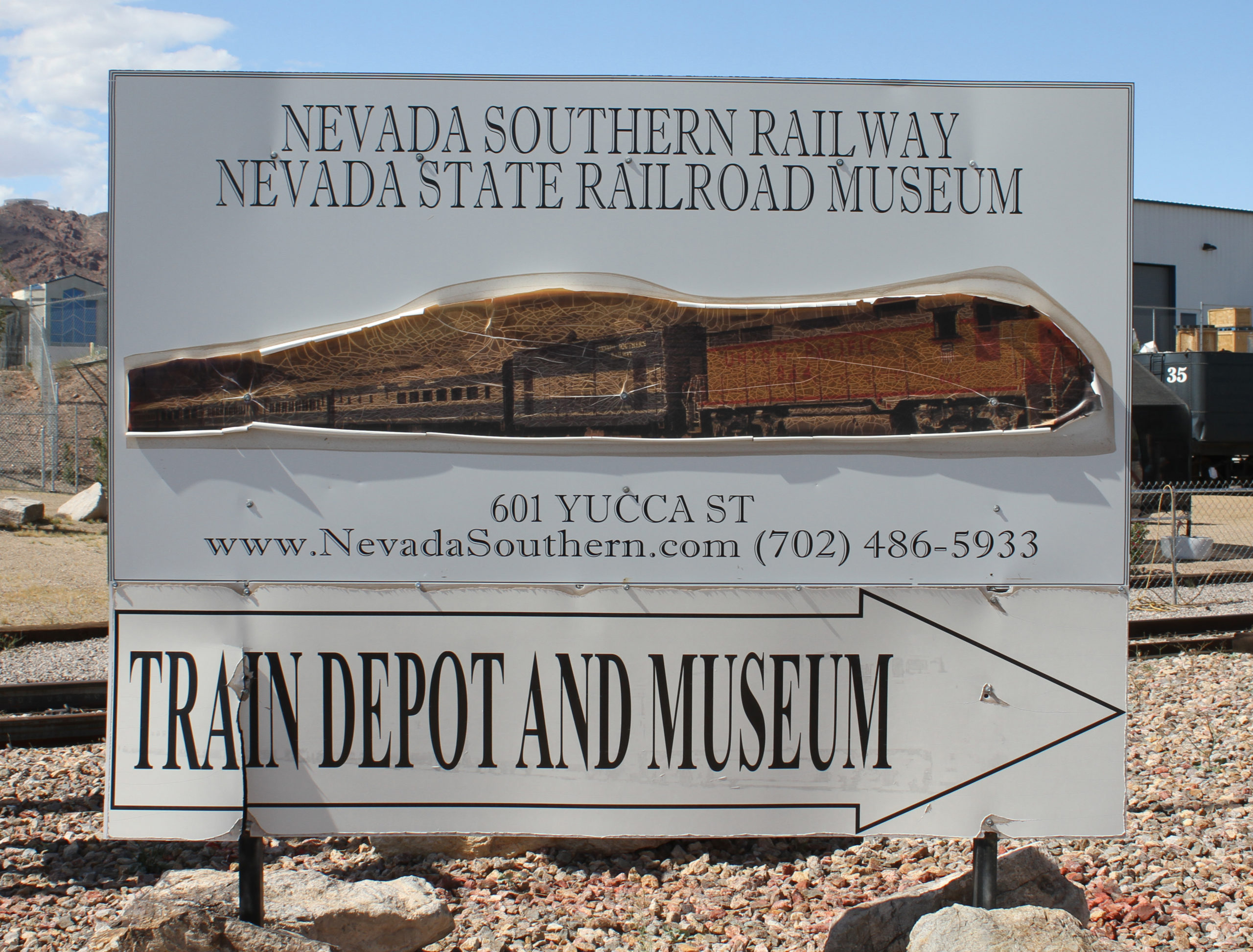 Nevada Railroad Museum Old Sign